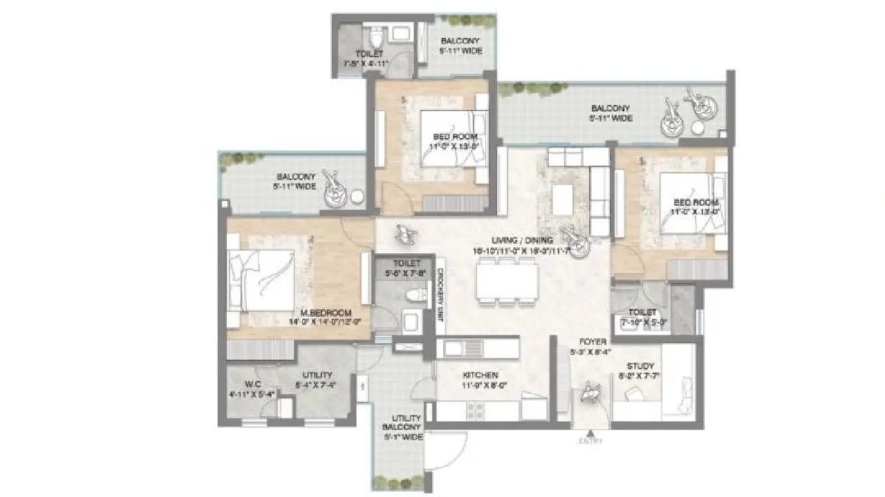 ireo the corridors 2bhk+s